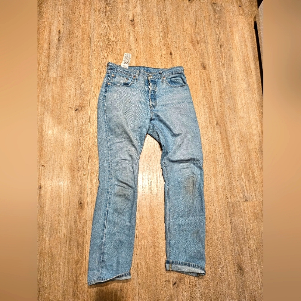 Levi 501s Straight Light Wash Jeans 31x32